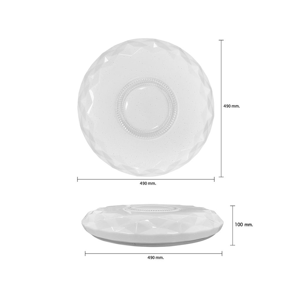 ไฟเพดาน LED RACER POP BRIGHT PBT06 19 นิ้ว 50 วัตต์ DAYLIGHT/COOL WHITE/WARM WHITE สีขาว