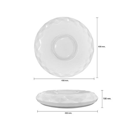 ไฟเพดาน LED RACER POP BRIGHT PBT06 19 นิ้ว 50 วัตต์ DAYLIGHT/COOL WHITE/WARM WHITE สีขาว_5