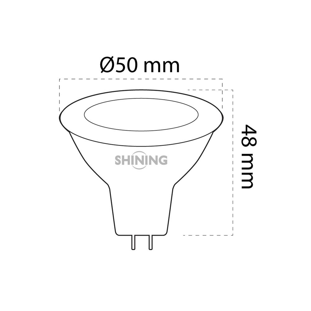 หลอด LED SHINING MR16/PAR 7 วัตต์ COOL WHITE GU5.3