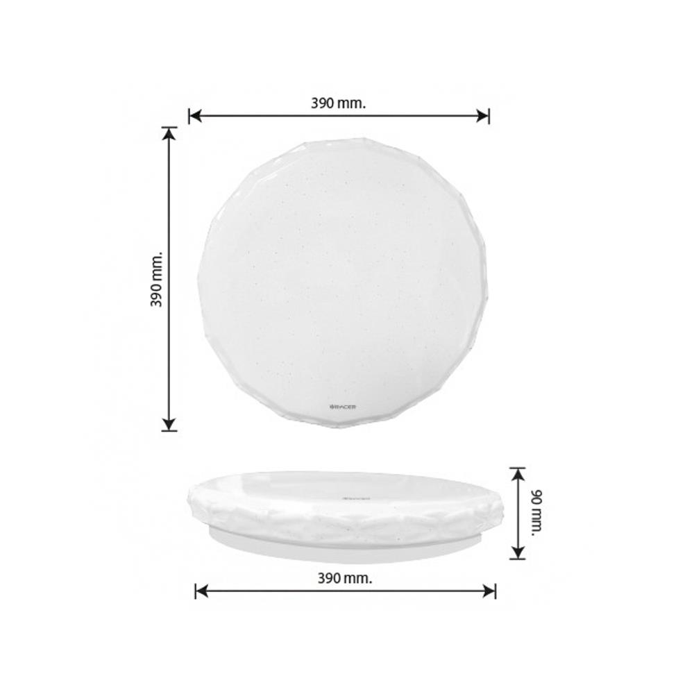 ไฟเพดาน LED RACER POP BRIGHT PBT05 15 นิ้ว 36 วัตต์ DAYLIGHT/COOL WHITE/WARM WHITE สีขาว