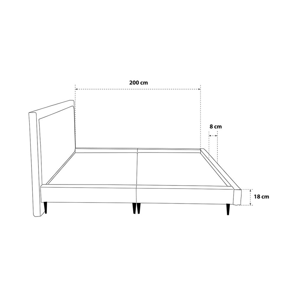 ฐานรองหัวเตียง 6 ฟุต HOME LIVING STYLE GABRIEL สี LIGHT BROWN