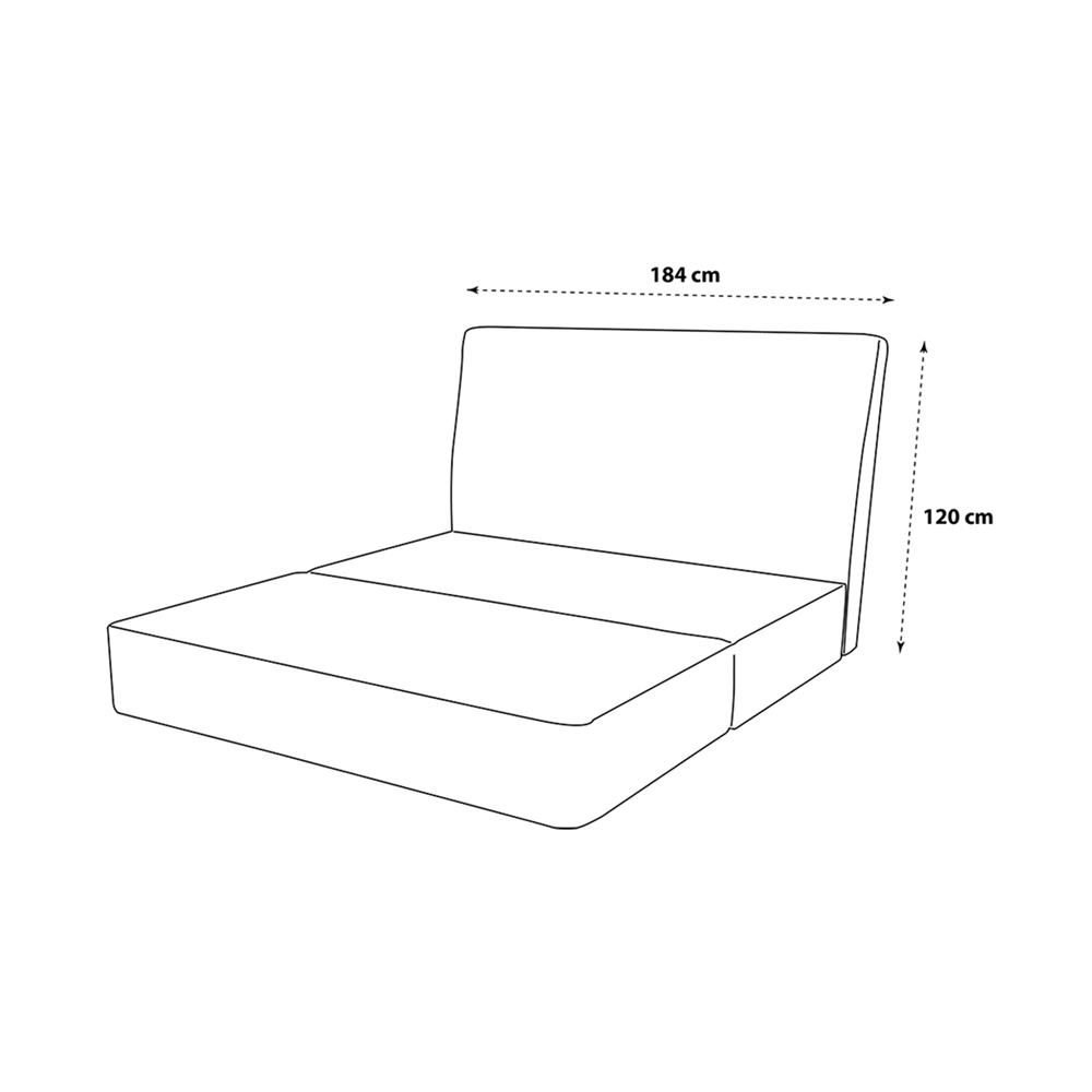 ฐานรองหัวเตียง 6 ฟุต HOME LIVING STYLE ALICE สีเบจ