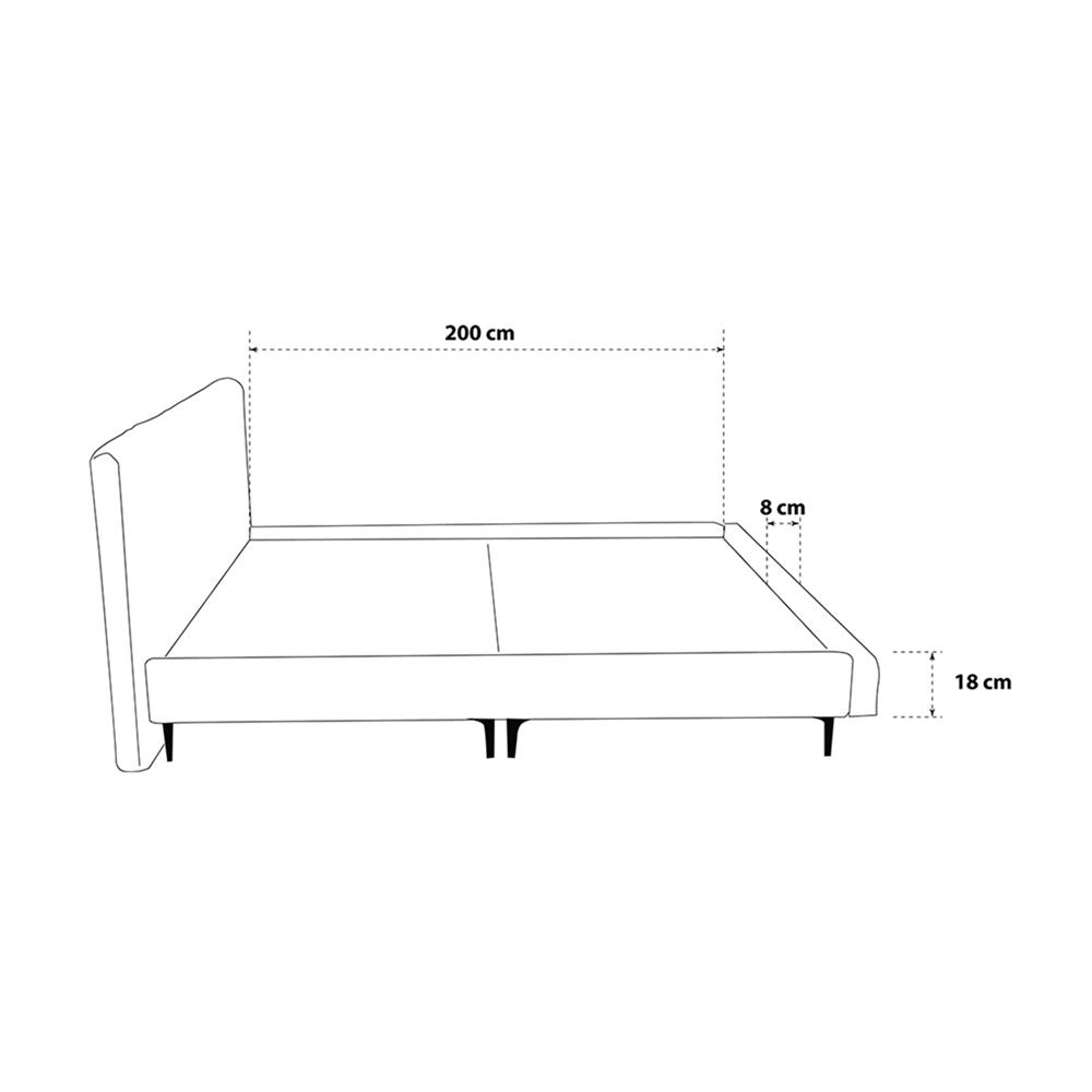 ฐานรองหัวเตียง 5 ฟุต HOME LIVING STYLE GRACE สี LIGHT GREY