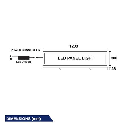 โคมติดลอย LED BEC PANEL PILOT 40 วัตต์ 30X120 ซม. DAYLIGHT_5