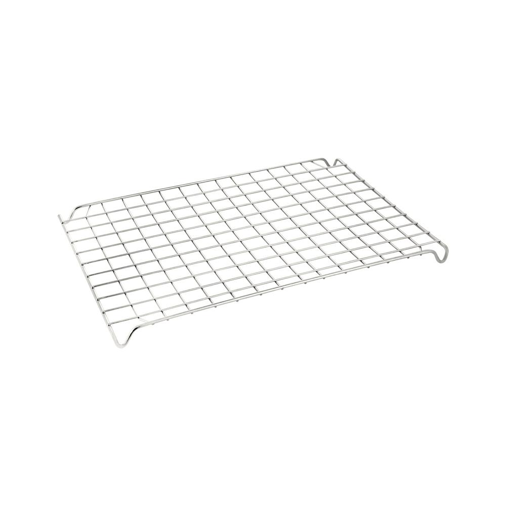 ถาดเหลี่ยมสเตนเลส พร้อมตะแกรง V-ONE 43x32x2 ซม.