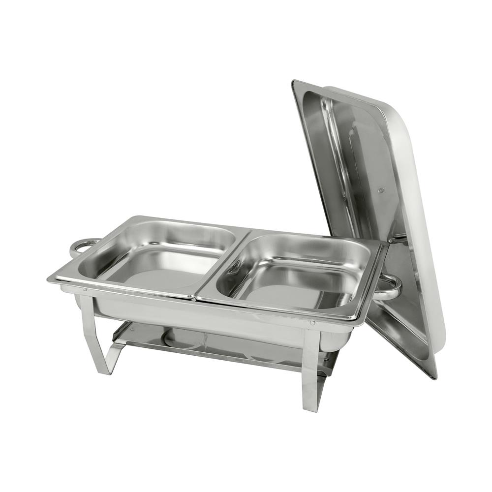 อ่างอุ่นอาหารเหลี่ยม 2 ช่องพร้อมฝา 12 ลิตร COLOR KIT