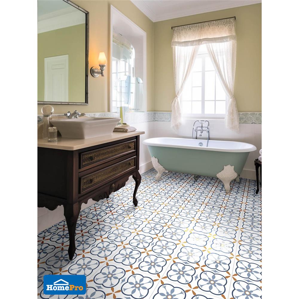 กระเบื้องพื้น 40x40 ซม. TARA ชงโค ฟ้า 0.96 ตร.ม.