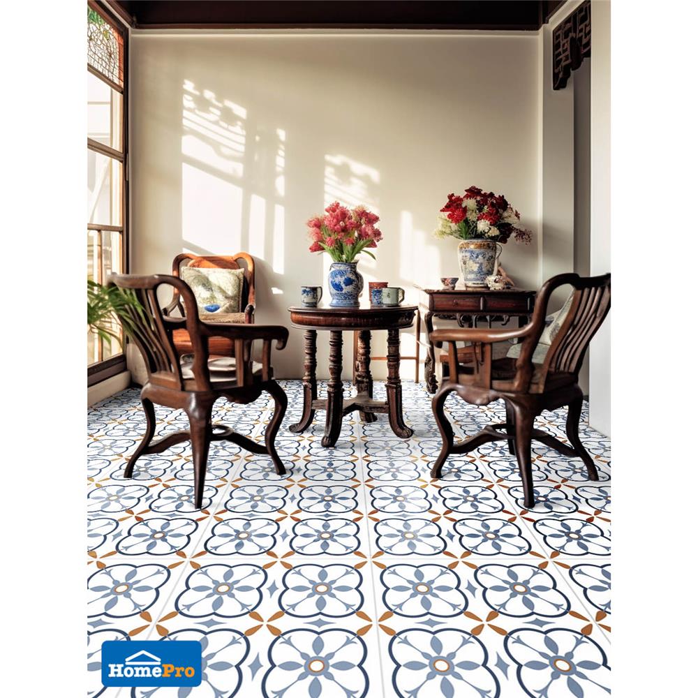 กระเบื้องพื้น 40x40 ซม. TARA ชงโค ฟ้า 0.96 ตร.ม.