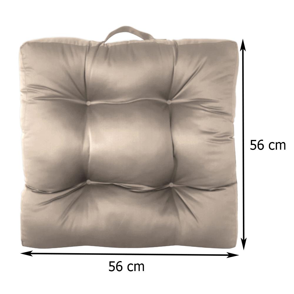 เบาะรองนั่ง HOME LIVING STYLE SATINY 22X22 นิ้ว สีเบจ