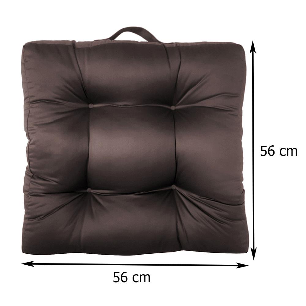 เบาะรองนั่ง HOME LIVING STYLE SATINY 22X22 นิ้ว สีน้ำตาลเข้ม