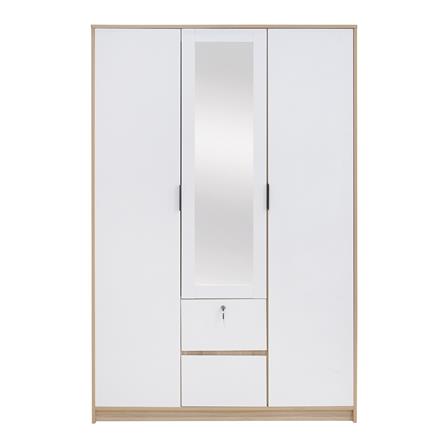 ตู้เสื้อผ้า 3 บานเปิด FURDINI GREATE 120 ซม. สีไวท์โอ๊ค/ขาว_1