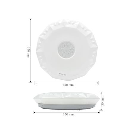 ไฟเพดาน LED RACER POP BRIGHT PBT02 14 นิ้ว 24 วัตต์ DAYLIGHT/COOL WHITE/WARM WHITE สีขาว_5