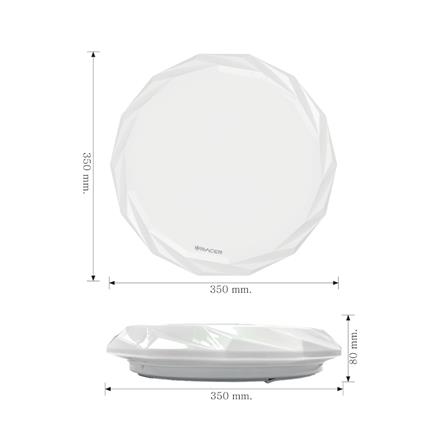 ไฟเพดาน LED RACER POP BRIGHT PBT01 14 นิ้ว 24 วัตต์ DAYLIGHT/COOL WHITE/WARM WHITE สีขาว_4