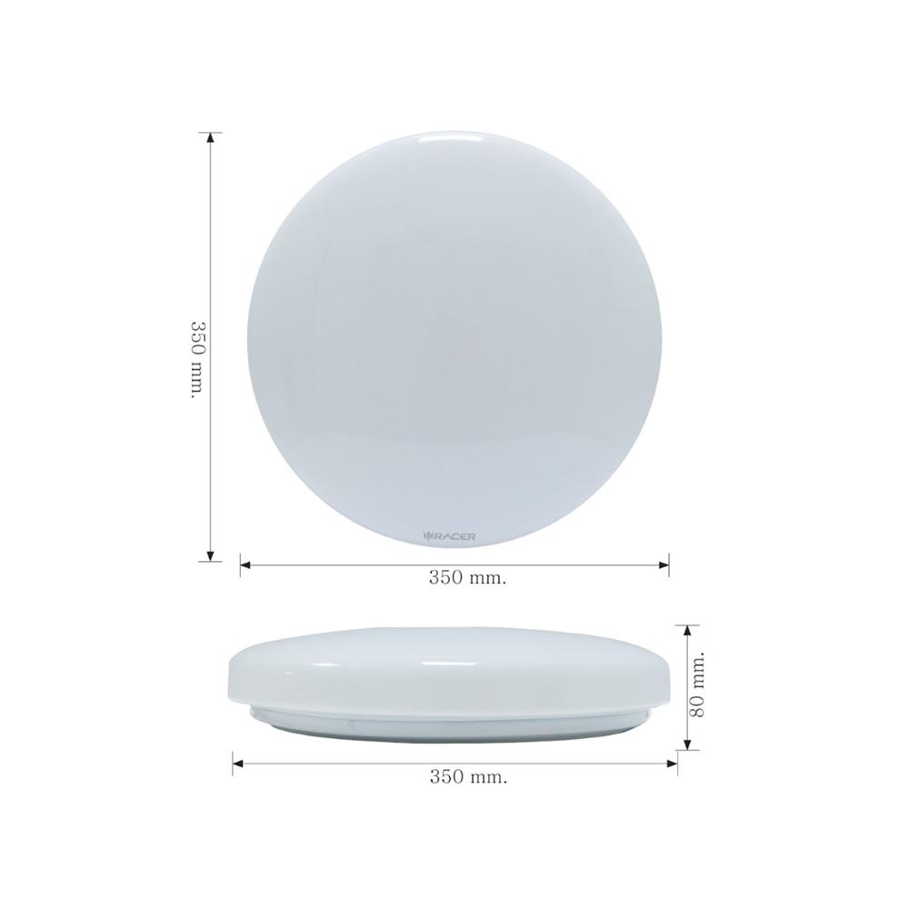 ไฟเพดาน LED RACER POP BRIGHT PBT03 14 นิ้ว 24 วัตต์ DAYLIGHT/COOL WHITE/WARM WHITE สีขาว