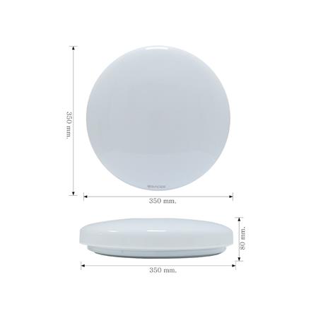 ไฟเพดาน LED RACER POP BRIGHT PBT03 14 นิ้ว 24 วัตต์ DAYLIGHT/COOL WHITE/WARM WHITE สีขาว_4