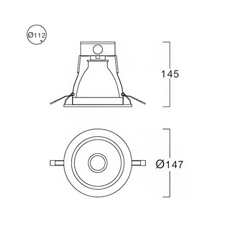 ดาวน์ไลท์ LUMAX 23-01772 5.7 นิ้ว สีขาว กลม_4