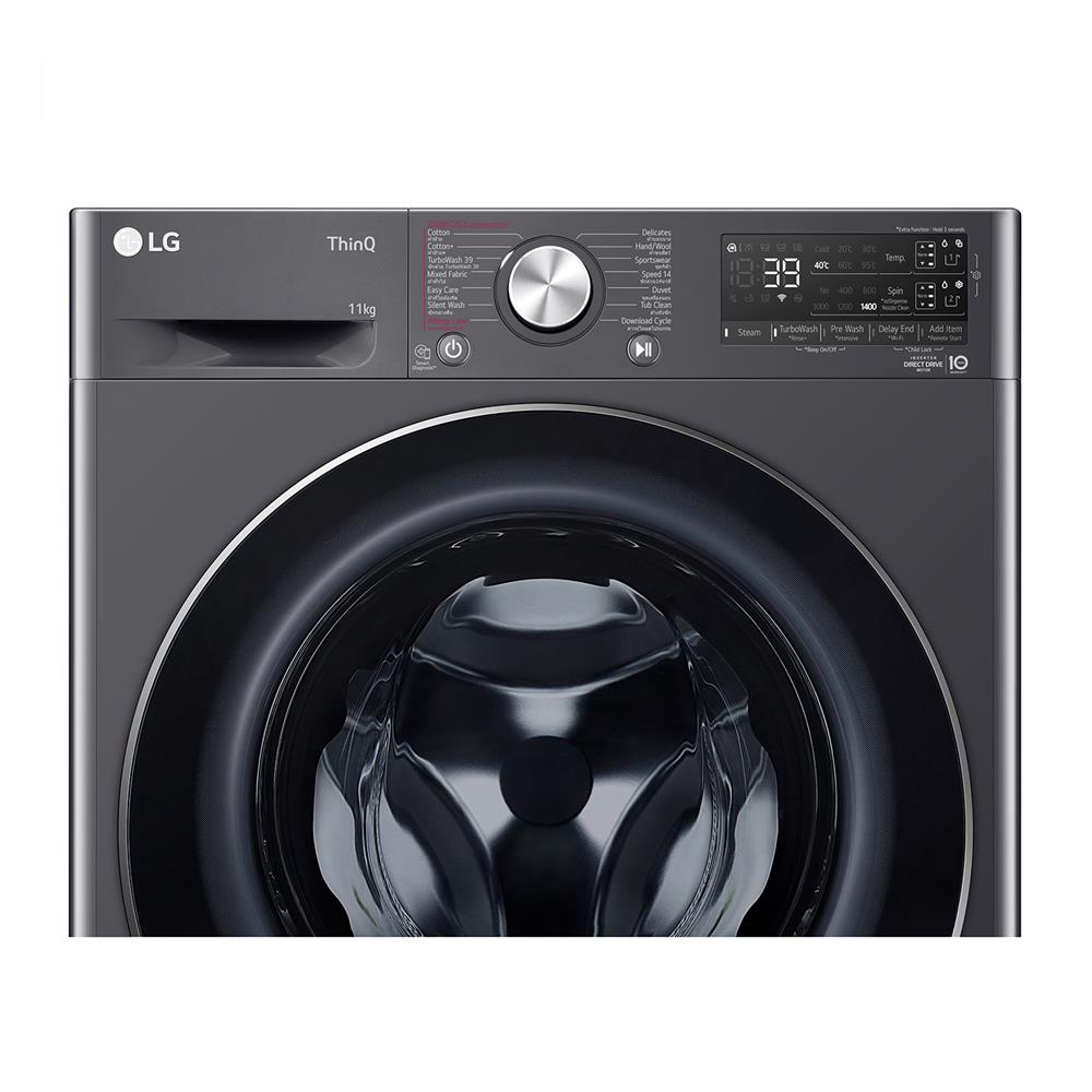เครื่องซักผ้าฝาหน้า LG FV1411S3MA 11 กก. 1400RPM อินเวอร์เตอร์ สีดำ