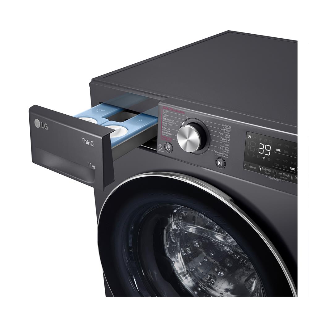 เครื่องซักผ้าฝาหน้า LG FV1411S3MA 11 กก. 1400RPM อินเวอร์เตอร์ สีดำ