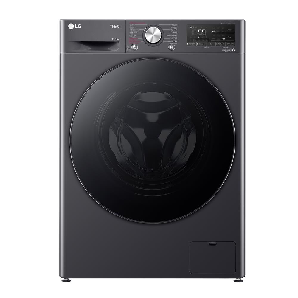 เครื่องซักอบผ้าฝาหน้า LG FV1413H4M 13/8 กก. 1400RPM อินเวอร์เตอร์ สีดำ