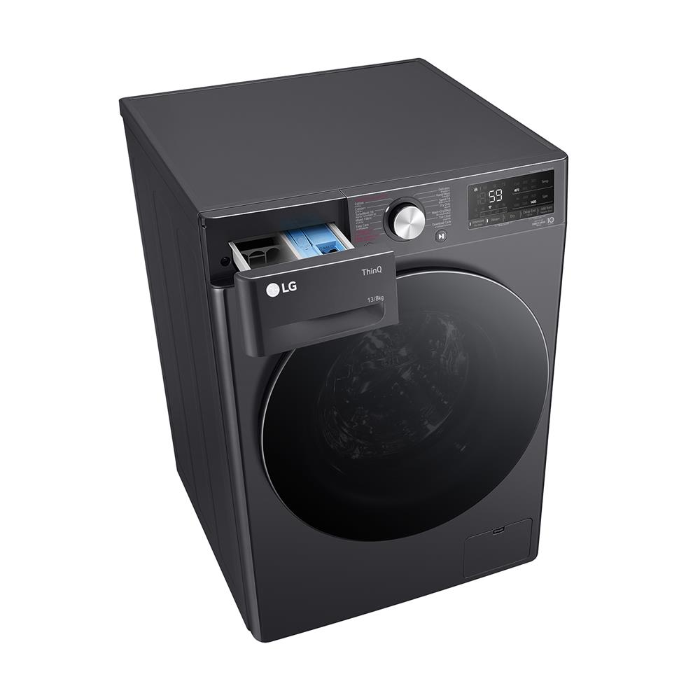 เครื่องซักอบผ้าฝาหน้า LG FV1413H4M 13/8 กก. 1400RPM อินเวอร์เตอร์ สีดำ