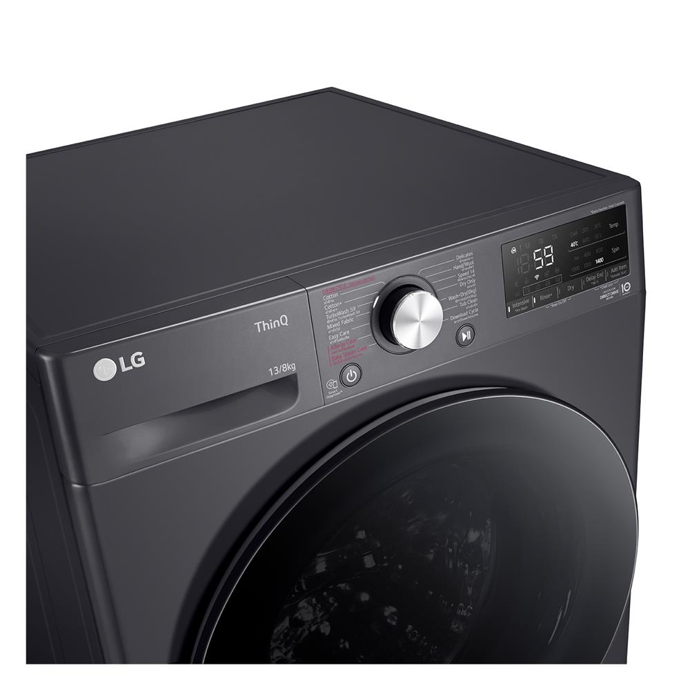 เครื่องซักอบผ้าฝาหน้า LG FV1413H4M 13/8 กก. 1400RPM อินเวอร์เตอร์ สีดำ