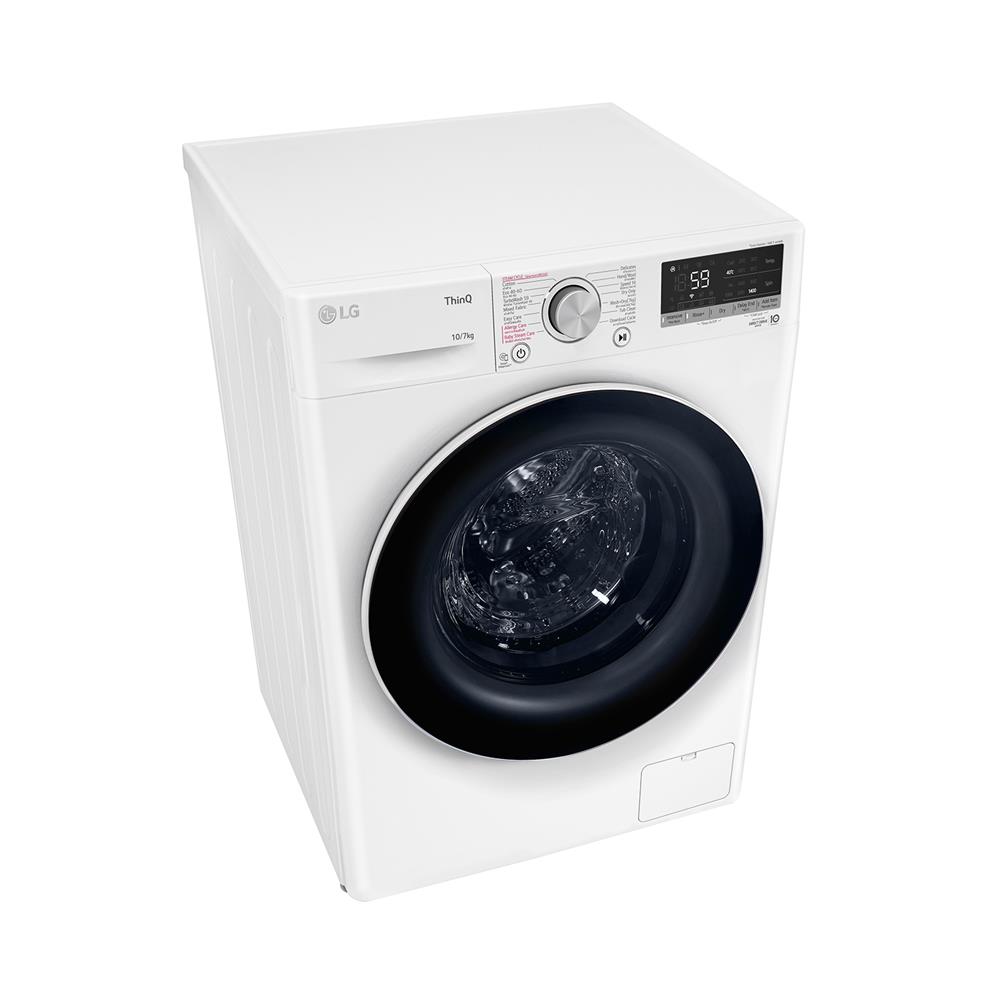 เครื่องซักอบผ้าฝาหน้า LG FV1410H4W 10/7 กก. 1400RPM อินเวอร์เตอร์ สีขาว