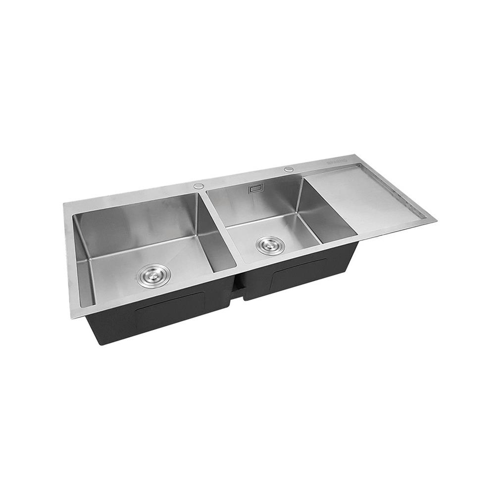 ซิงค์ฝัง 2 หลุม 1 ที่พัก PARNO AP-12050 สีเงิน