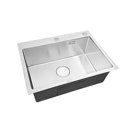 ซิงค์ฝังสแควร์ 1 หลุม PARNO AP-6045 สีเงิน_1