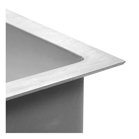 ซิงค์ฝังสแควร์ 1 หลุม PARNO AP-6045 สีเงิน_3