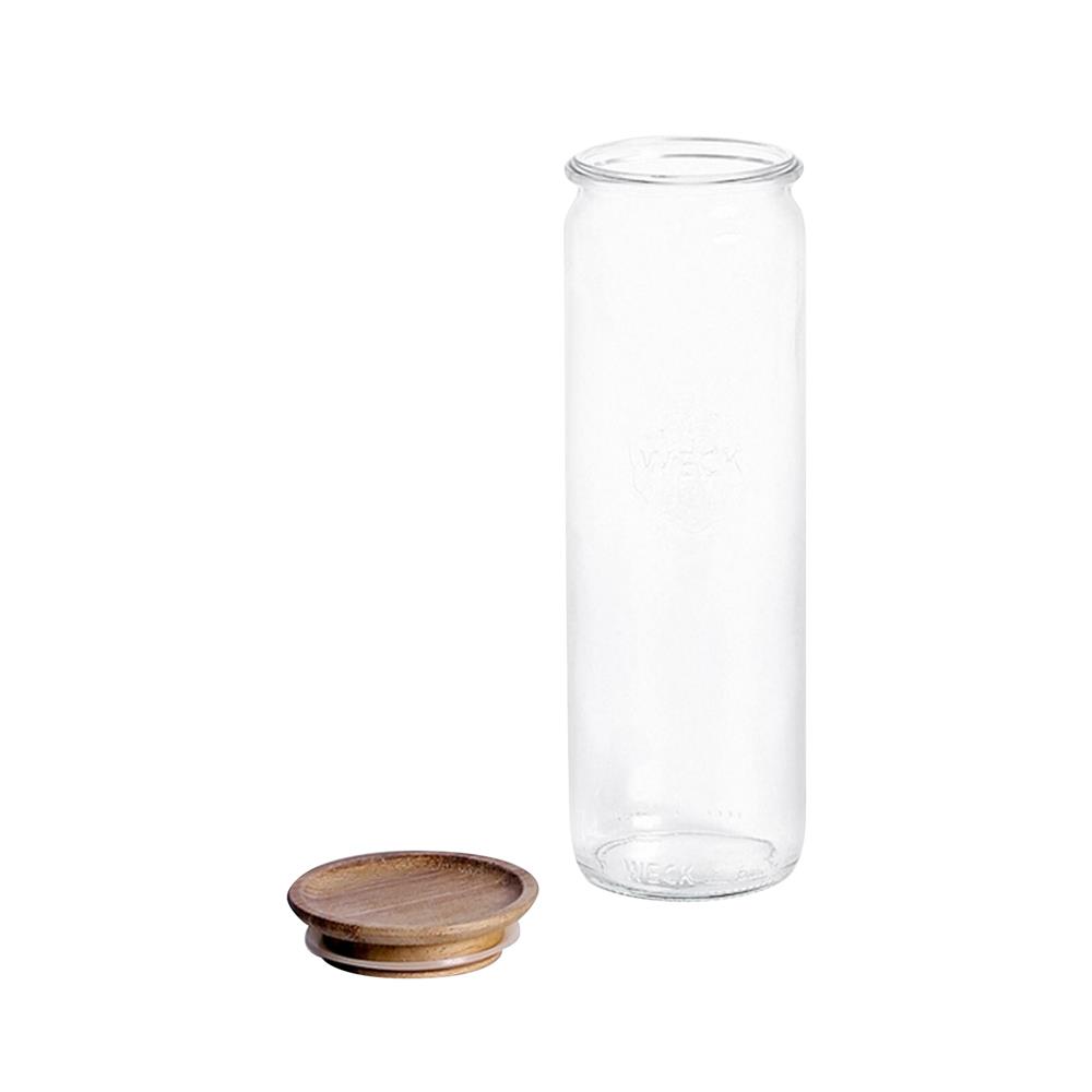ขวดโหลแก้วฝาดึงไม้ WECK CYLINDER 0.6 ลิตร