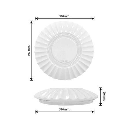 ไฟเพดาน LED RACER POP BRIGHT PBT04 15 นิ้ว 36 วัตต์ DAYLIGHT/COOL WHITE/WARM WHITE สีขาว_5