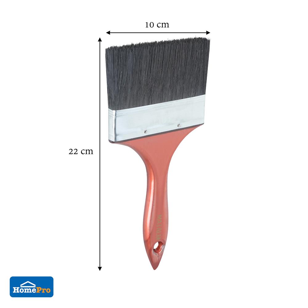 แปรงทาสีด้ามพลาสติกขนสังคราะห์ดำ MATALL 4 นิ้ว