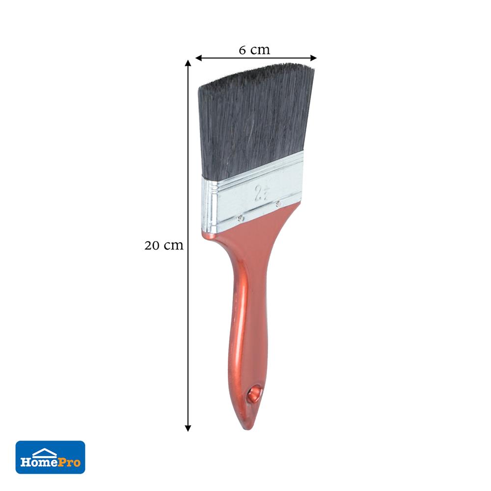 แปรงทาสีด้ามพลาสติกขนสังคราะห์ดำ MATALL 2.5 นิ้ว