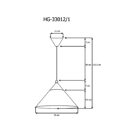 ไฟช่อ CARINI HG-33012/1GN สีเขียว 1 หัว_4