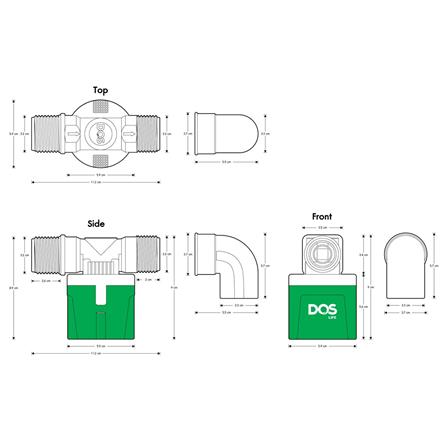 ลูกลอยควบคุมระดับน้ำ DOS PACTO M2524 1 นิ้ว สีเขียว_8