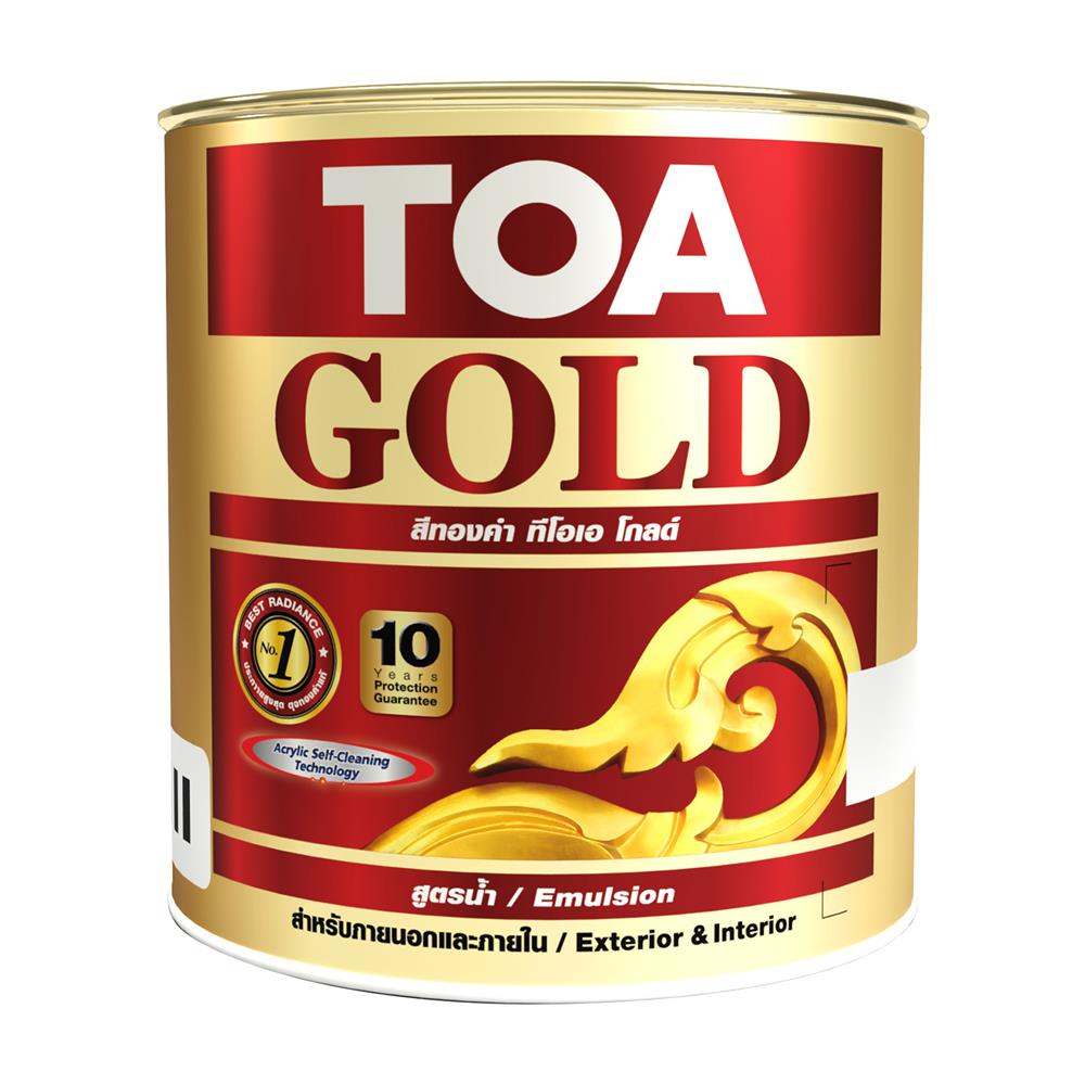 สีทองคำอะคริลิก สูตรน้ำ TOA GOLD GW919 สีทองสวิส 1/2 PT