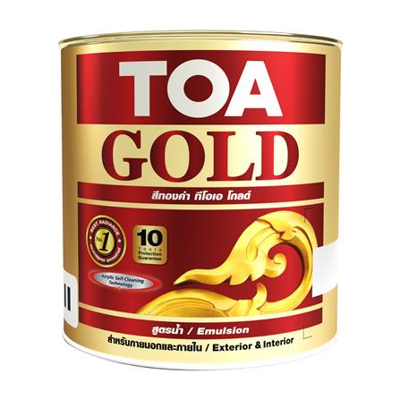 สีทองคำอะคริลิก สูตรน้ำ TOA GOLD GW919 สีทองสวิส 1/2 PT