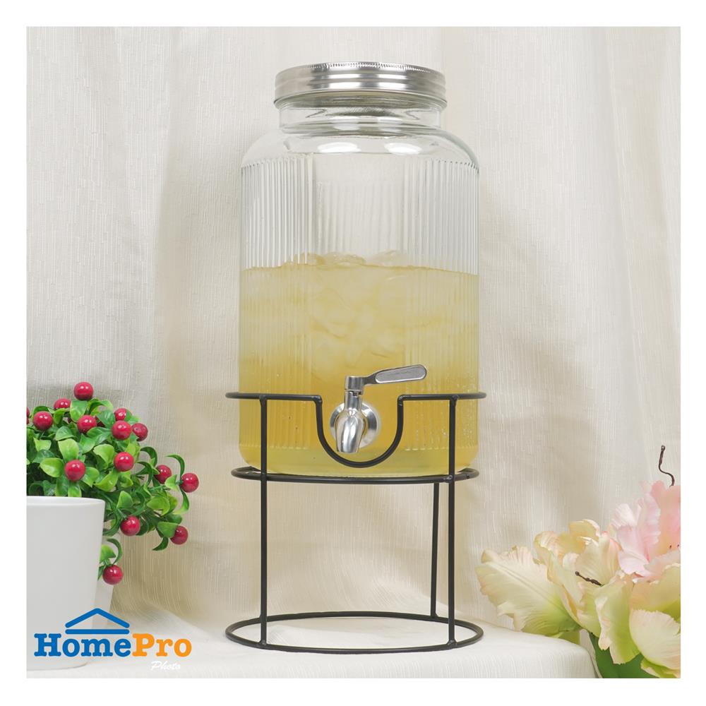 ขวดโหลแก้วมีก๊อก 5.5 ลิตร KECH IRON RACK