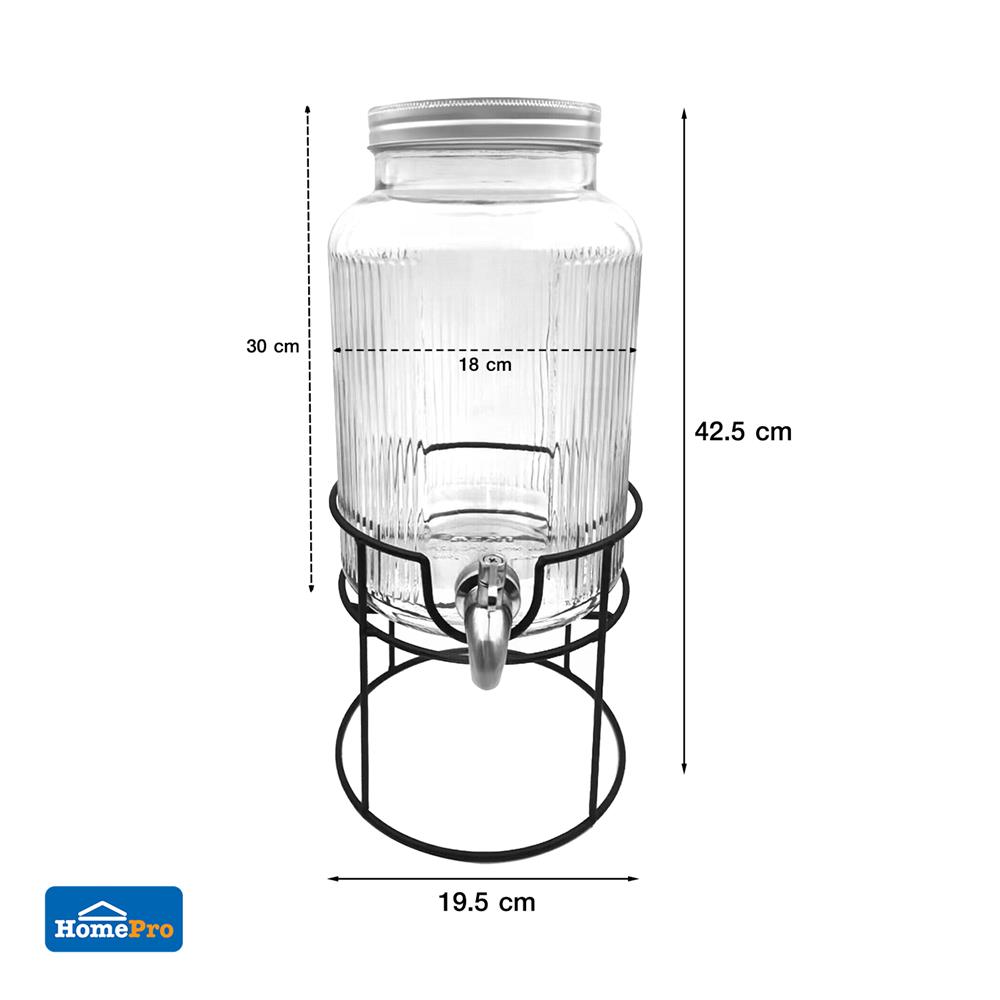 ขวดโหลแก้วมีก๊อก 5.5 ลิตร KECH IRON RACK