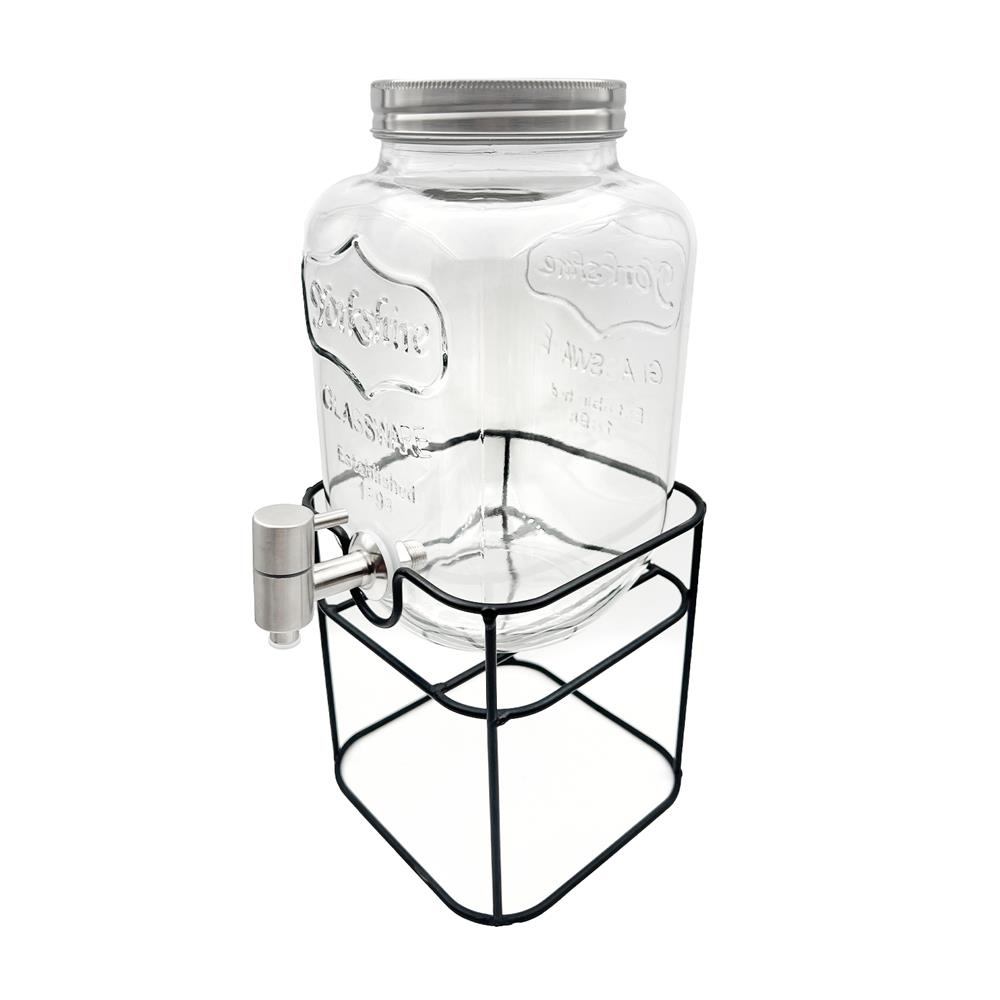 ขวดโหลแก้วมีก๊อก 4 ลิตร KECH IRON RACK