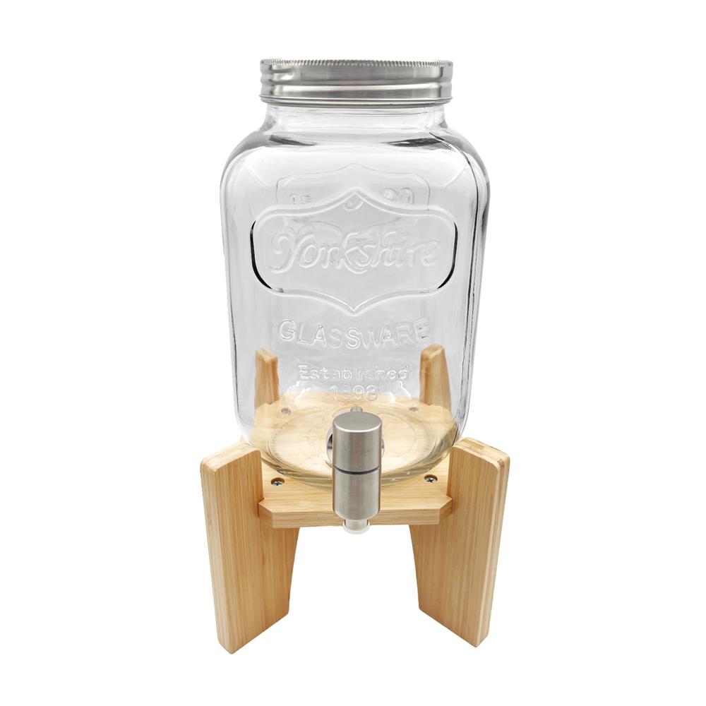 ขวดโหลแก้วมีก๊อก 4 ลิตร KECH BAMBOO RACK