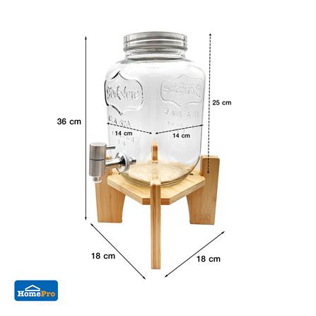 ขวดโหลแก้วมีก๊อก 4 ลิตร KECH BAMBOO RACK_4