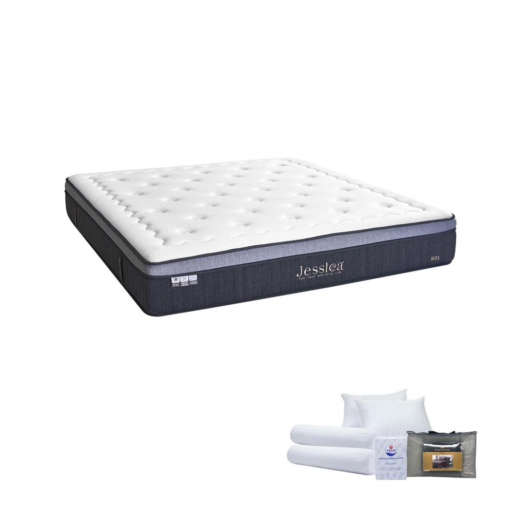 ที่นอน 6 ฟุต JESSICA MIRA พร้อมชุดเครื่องนอน 11 ชิ้น