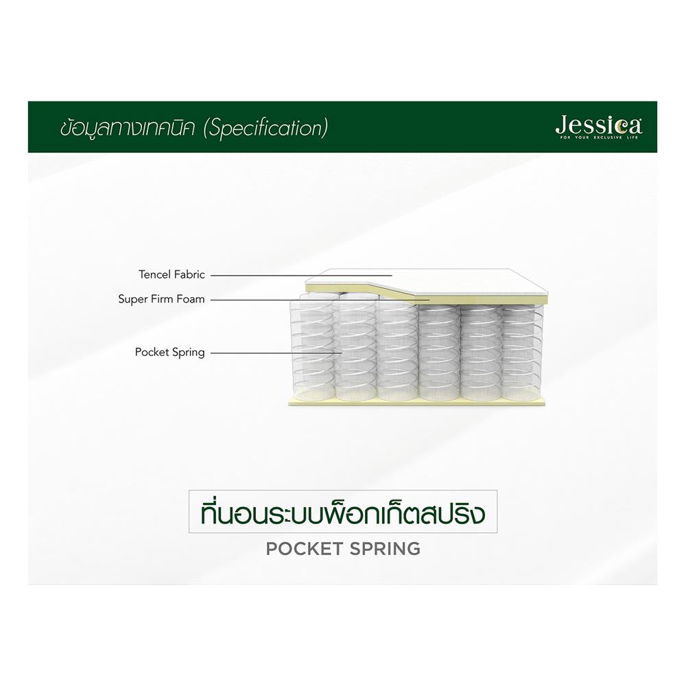ที่นอน 6 ฟุต JESSICA MIRA พร้อมชุดเครื่องนอน 11 ชิ้น