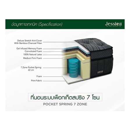 ที่นอน 5 ฟุต JESSICA SIRIUS พร้อมชุดเครื่องนอน 11 ชิ้น_5