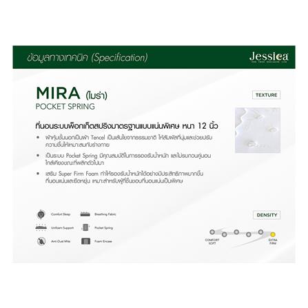 ที่นอน 3.5 ฟุต JESSICA MIRA พร้อมชุดเครื่องนอน 7 ชิ้น_6