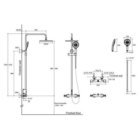 ฝักบัว RAIN SHOWER KOHLER K-33099T-9-AF_1