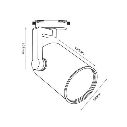 แทรคไลท์ ติดราง E27 SHINING SF-TRR1E27-3 สีขาว_5
