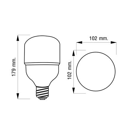 หลอด LED NAGAS ECO LITE 30 วัตต์ DAYLIGHT E27_4