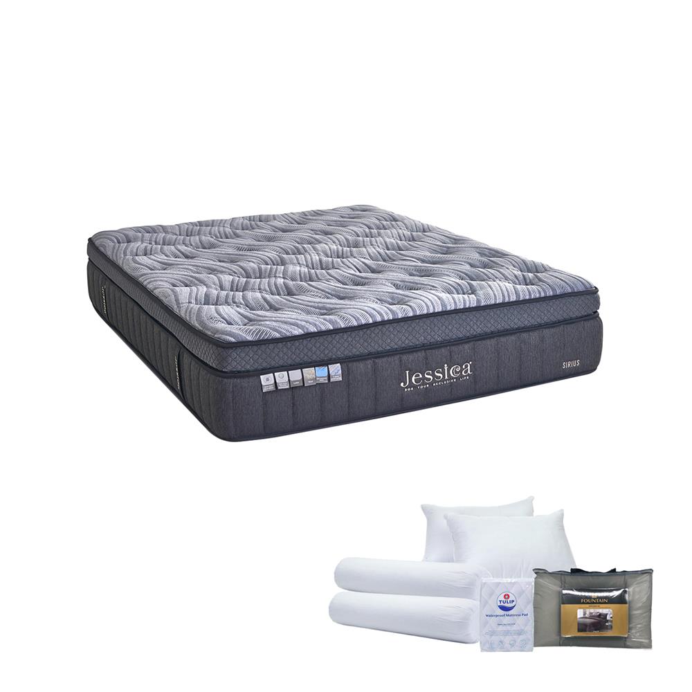 ที่นอน 6 ฟุต JESSICA SIRIUS พร้อมชุดเครื่องนอน 11 ชิ้น